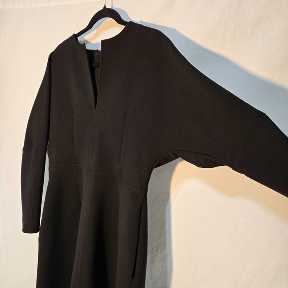 KAREN MILLEN Elevated Basic Black Structured Crepe Maxi Dress Size 8 LIKE NEW! - Picture 3 of 16